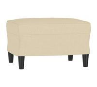 vidaXL Repose-Pied Pouf de Chambre à Coucher Tabouret de Canapé Meuble de Salle de Séjour Maison Intérieur Crème 60x50x41 cm Tissu