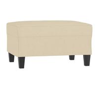vidaXL Repose-Pied Pouf de Chambre à Coucher Tabouret de Canapé Meuble de Salle de Séjour Maison Intérieur Crème 70x55x41 cm Tissu