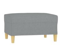 vidaXL Repose-pied Pouf de Chambre à Coucher Tabouret de Canapé Meuble de Salle de Séjour Maison Intérieur Gris Clair 70x55x41 cm Tissu