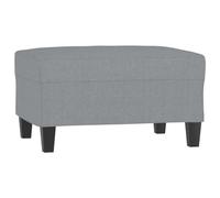vidaXL Pouf repose-pieds pour chambre & salon Tissu Gris clair 70x55x41 cm