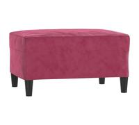 vidaXL Repose-Pied Pouf de Chambre à Coucher Tabouret de Canapé Meuble de Salle de Séjour Maison Intérieur Rouge Bordeaux 70x55x41 cm Velours
