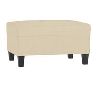 vidaXL Repose-pied pouf en tissu crème 70 x 55 x 41 cm