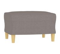 vidaXL Repose-Pied Pouf de Chambre à Coucher Tabouret de Canapé Meuble de Salle de Séjour Maison Intérieur Taupe 60x50x41 cm Tissu