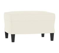 vidaXL Repose-Pied Pouf de Chambre à Coucher Tabouret de Canapé Meuble de Salle de Séjour Maison Intérieur Crème 60x50x41 cm Velours
