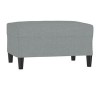 vidaXL Repose-Pied Pouf de Chambre à Coucher Tabouret de Canapé Meuble de Salle de Séjour Maison Intérieur Gris Clair 70x55x41 cm Tissu