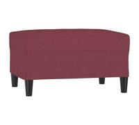 vidaXL Repose-Pied Pouf de Chambre à Coucher Tabouret de Canapé Meuble de Salle de Séjour Maison Intérieur Rouge Bordeaux 70x55x41 cm Tissu