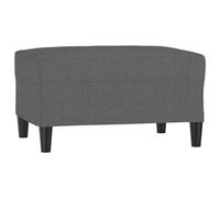vidaXL Repose-Pied Pouf de Chambre à Coucher Tabouret de Canapé Meuble de Salle de Séjour Maison Intérieur Gris Foncé 70x55x41 cm Tissu