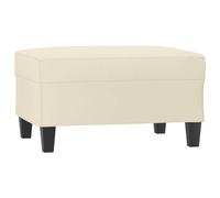 vidaXL Repose-Pied Pouf de Chambre à Coucher Tabouret de Canapé Meuble de Salle de Séjour Maison Intérieur Crème 70x55x41 cm Similicuir
