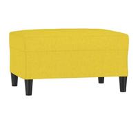vidaXL Repose-Pied Pouf de Chambre à Coucher Tabouret de Canapé Meuble de Salle de Séjour Maison Intérieur Jaune Clair 70x55x41 cm Tissu