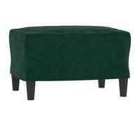 vidaXL Repose-pied pouf tabouret en velours 60x50x41 cm vert foncé