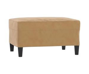 vidaXL Repose-Pied Pouf de Chambre à Coucher Tabouret de Canapé Meuble de Salle de Séjour Maison Intérieur Marron 70x55x41 cm Velours