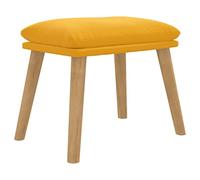 vidaXL Repose-pied Pouf de Salon Tabouret de Canapé Meuble de Salle de Séjour Tabouret de Salon Intérieur Jaune Moutarde 45x29,5x35 cm Velours