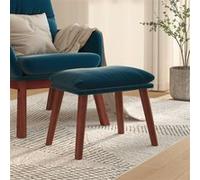 vidaXL Repose-pied Pouf de Salon Tabouret de Canapé Meuble de Salle de Séjour Tabouret de Salon Intérieur Bleu 45x29,5x35 cm Velours Bleu G