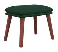 vidaXL Repose-pied Pouf de Salon Tabouret de Canapé Meuble de Salle de Séjour Tabouret de Salon Intérieur Vert Foncé 45x29,5x35 cm Tissu