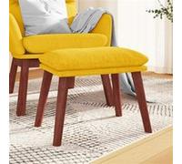 vidaXL Repose-pied Jaune moutarde 45x29,5x39 cm Tissu multicolore