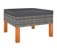 Voetenbank poly rattan en massief eucalyptushout315752