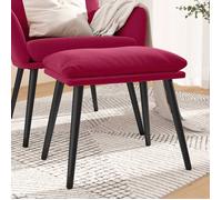 Tabouret 45x29,5x35 cm velours bordeaux341509