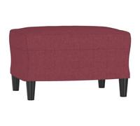 vidaXL Pouf repose-pied Tabouret de chambre à coucher Rouge bordeaux 60x50x41 cm Tissu