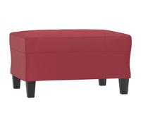 vidaXL Repose-pied 70x55x41 cm en similicuir Rouge bordeaux