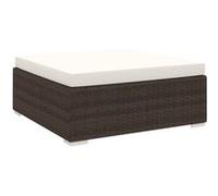 Vidaxl Repose-Pied Sectionnel 1 Pc Avec Coussin Résine Tressée Marron Marron