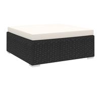 Vidaxl Repose-Pied Sectionnel 1 Pc Avec Coussin Résine Tressée Noir