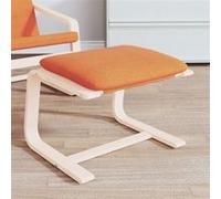 vidaXL Repose-pied 351070 Tissu 51x41x40 cm, cadre en bois, Jaune foncé