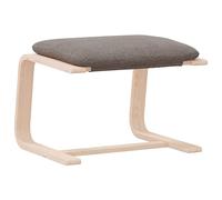 vidaXL Repose-pied Tabouret avec coussin, cadre en bois, tissu taupe, moderne
