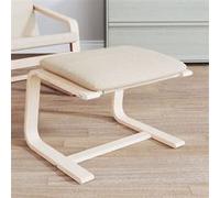 vidaXL Repose-Pied, Tabouret avec Coussin, Siège avec Cadre en Bois, Meuble de Salon Salle de Séjour Chambre Intérieur, Moderne, Tissu