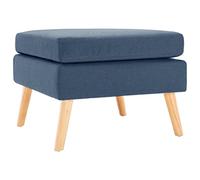 vidaXL Repose-pied Tabouret de Salon Repose-pied de Salle de Séjour Meuble de Salon Pouf de Salle de Séjour Maison Intérieur Bleu Tissu
