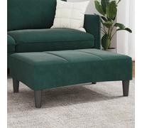 Vidaxl Repose-Pied Vert Foncé 77x55x31 Cm Velours Vert