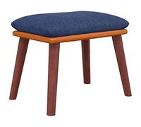 vidaXL Repose-pieds 45 x 29,5 x 35 cm en tissu et cuir synthétique bleu