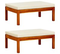 Vidaxl Repose-Pieds De Jardin 2 Pcs Bois D'acacia Massif