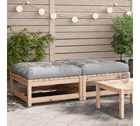 Repose-pieds de Jardin avec Coussins 2 pcs, Tables Basses, Tabourets de Patio Balcon Terrasse Arrière-cour Extérieur, 838102