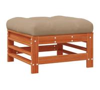 vidaXL Repose-pieds de jardin en pin massif marron cire, canapé modulaire rectangulaire pour jardin et terrasse, sièges contemporains, résistant aux intempéries