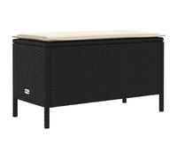vidaXL Repose-pieds de jardin noir et crème 80 x 38 x 45 cm rotin PE aventure explorer de nouvelles cultures dans la société moderne, un voyage à travers les traditions et les innovations dans le