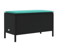 vidaXL Repose-pieds de jardin noir et turquoise 80 x 38 x 42 cm PE rotin aventure explorer de nouvelles cultures dans la société moderne, un voyage à travers les traditions et les innovations dans le
