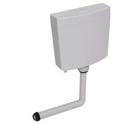 vidaXL Réservoir de Toilette avec Entrée d'eau Inférieure Réservoir de Stockage d'eau avec 2 Boutons de Chasse Restaurants Hôtels 3/6 L Gris