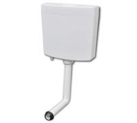 vidaXL Réservoir de WC avec Entrée d'Eau Inférieure 3/6 L Blanc Salle de Bain