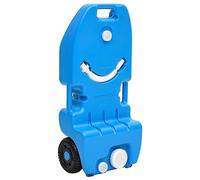 vidaXL Réservoir d'eau à roulettes pour Camping, Bidon d'eau Portable, Récipient à Eau de Voyage, Stockage d'eau Toilette de Camping-Car, 25 L Bleu PEHD