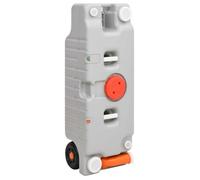 vidaXL Réservoir d'eau à roulettes pour le camping 75 L gris 154412
