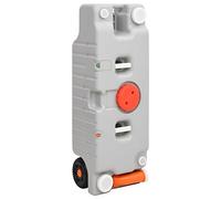 vidaXL Réservoir d'eau à roulettes pour le camping 75 L gris 154412