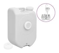 Vidaxl Réservoir D'eau Portable Avec Adaptateur 24 L Gris