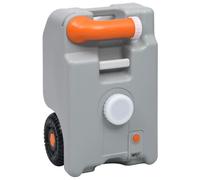 Vidaxl Réservoir D'eau Sur Roues Pour Camping 25 L Gris