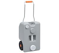 Vidaxl RéServoir D'eau Sur Roues Pour Camping 25 L Gris
