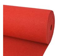 vidaXL Revêtement de sol, Vendu au mètre, Moquette, Moquette pour stand d'exposition, Tapis, plusieurs modèles au choix, rouge