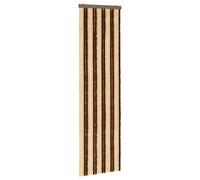 vidaXL Rideau à insectes Chenille Marron et beige 56x200 cm 100% PP, moustiquaire de porte rectangulaire moderne, moustiquaire facile à installer, décoration polyvalente, rideau facile d'entretien