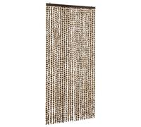 vidaXL Rideau anti-insectes beige et marron 100x220 cm chenille