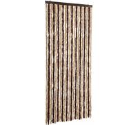 vidaXL Rideau anti-insectes beige et marron clair 90x220 cm chenille