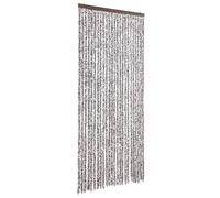vidaXL Rideau anti-insectes brun et beige 100x220 cm chenille