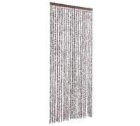 vidaXL Rideau anti-insectes brun et beige 90x220 cm chenille